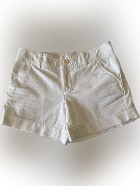 Lilly Pulitzer White Textured Shorts Women’s 00